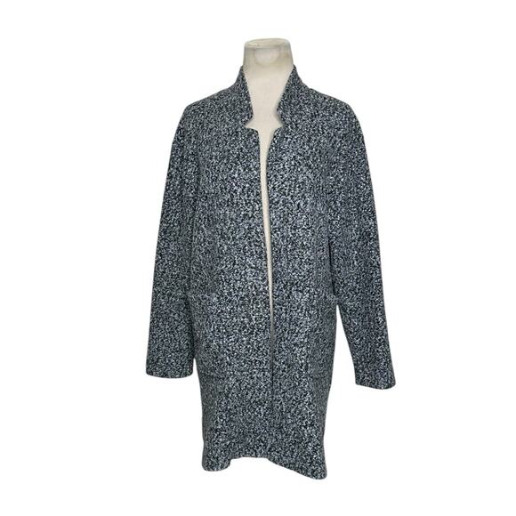 Forever 21 marbled black open front long sleeves coat size Small - Picture 9 of 9